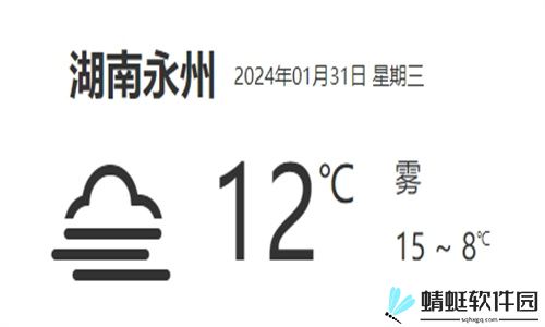 湖南永州天气预报详细数据(1月31日)